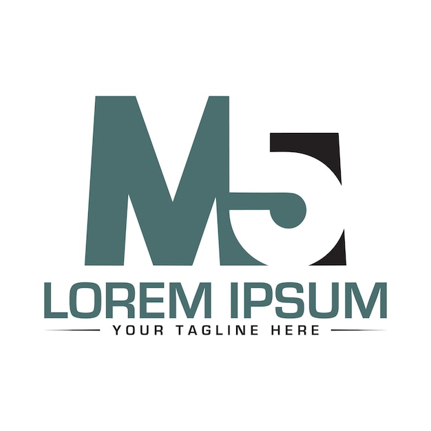 Diseño del logotipo de la letra M5 Diseño único y moderno del logotipo M5