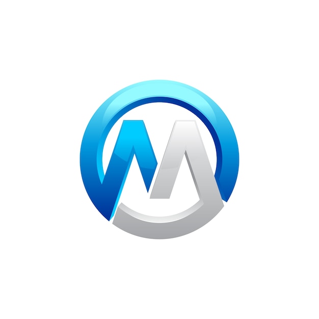 Diseño de logotipo de letra M