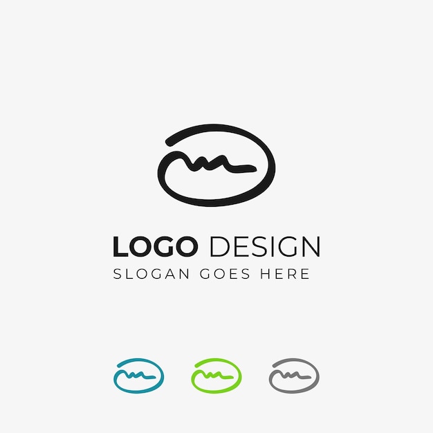 diseño del logotipo de la letra m