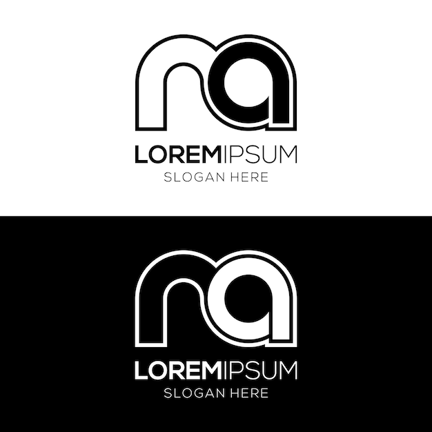 Vector diseño de logotipo de letra ma único