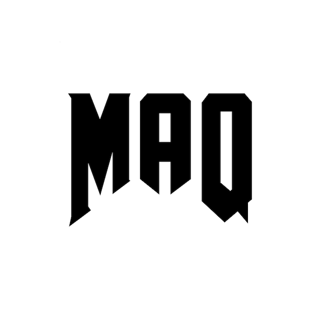 Diseño de logotipo de letra MAQ para una empresa de tecnología Diseño del logotipo MAQ combinación de colores blanco y negro MAQ logotipo Vector MAQ diseño MAQ icono MAQ alfabeto MAQ tipografía diseño del logotipo