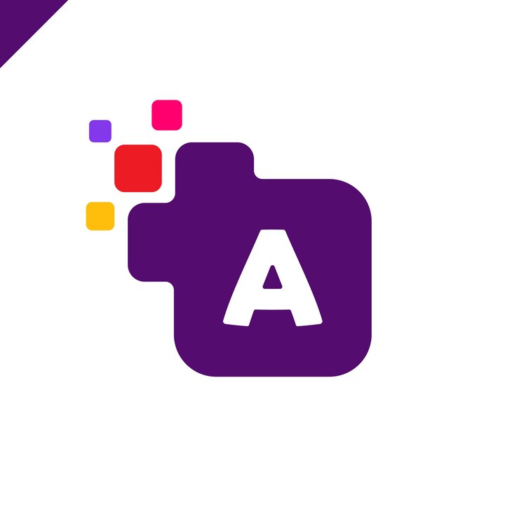 Vector diseño de logotipo de letra mayúscula