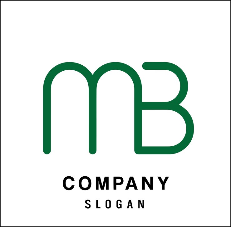 Vector diseño del logotipo de la letra mb
