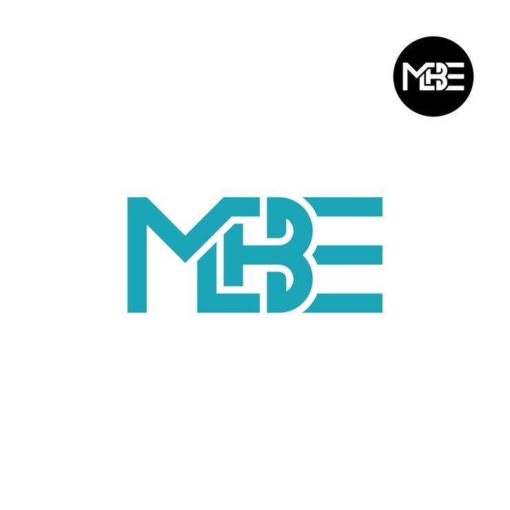 Vector diseño del logotipo de la letra mbe monogram