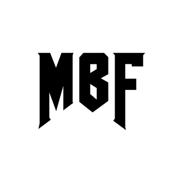 Diseño de logotipo de letra MBF para la empresa de tecnología MBF diseño de logotipo combinación de colores blanco y negro MBF logotipo MBF vector MBF diseño MBF icono MBF alfabeto MBF tipografía diseño de logotip