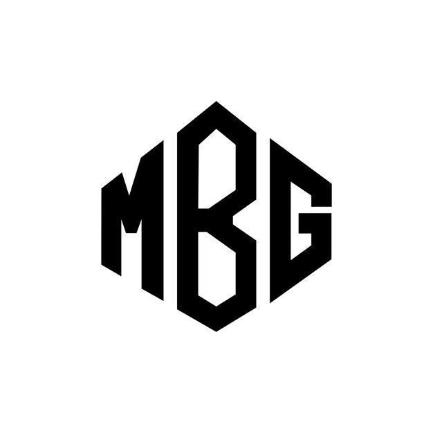 Diseño del logotipo de la letra MBG con forma de polígono MBG diseño del logotipo en forma de póligono y cubo MBG hexágono modelo de logotipo vectorial colores blanco y negro MBG monograma negocio y logotipo de bienes raíces