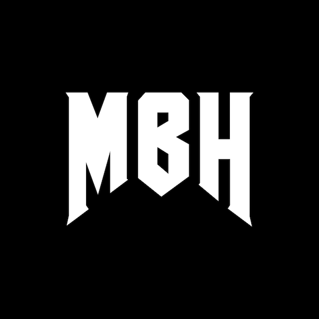 Diseño de logotipo de letra MBH para una empresa de tecnología Diseño de logótipo MBH combinación de colores blanco y negro Diseño del logotipo MBH Vector MBH Diseño del icono MBH Alfabeto MBH Tipografía Diseño del logótipo