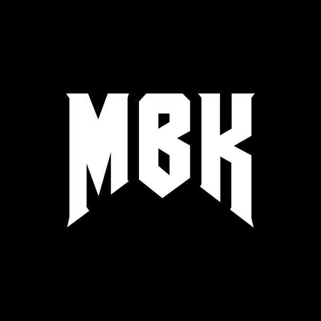 Diseño de logotipo de letra MBK para una empresa de tecnología Diseño de Logotipo MBK combinación de colores blanco y negro Diseño de diseño de logotipo MBK vector MBK diseño de icono MBK alfabeto MBK tipografía