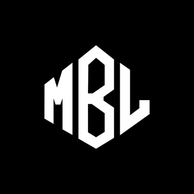 Diseño del logotipo de la letra MBL con forma de polígono MBL diseño del logotipo en forma de póligono y cubo MBL hexágono modelo de logotipo vectorial colores blanco y negro MBL monograma logotipo de negocios y bienes raíces