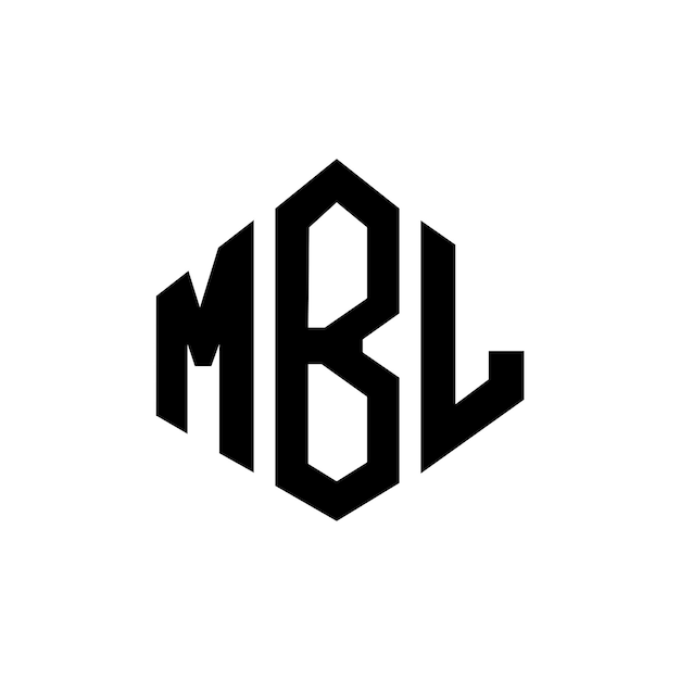 Diseño del logotipo de la letra MBL con forma de polígono MBL diseño del logotipo en forma de póligono y cubo MBL hexágono modelo de logotipo vectorial colores blanco y negro MBL monograma logotipo de negocios y bienes raíces