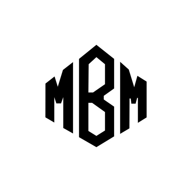 Vector diseño del logotipo de la letra mbm con forma de polígono mbm diseño del logotipo del polígono y la forma del cubo mbm hexágono modelo de logotipo vectorial colores blanco y negro mbm monograma negocio y logotipo de bienes raíces