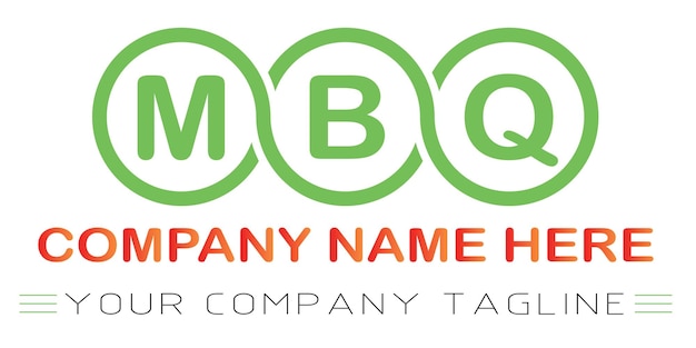 Diseño de logotipo de letra MBQ