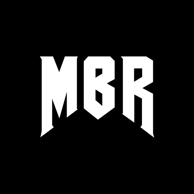 Diseño de logotipo de letra MBR para una empresa de tecnología Diseño del logotipo MBR combinación de colores blanco y negro Logotipo MBR Vector MBR Diseño del icono MBR Alfabeto MBR Tipografía diseño del logotipo