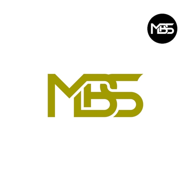 Diseño del logotipo de la letra MBS Monogram