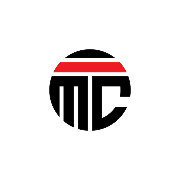 El diseño del logotipo de la letra MC es arte vectorial