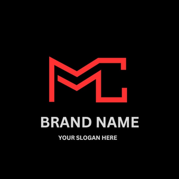 Diseño del logotipo de la letra MC222
