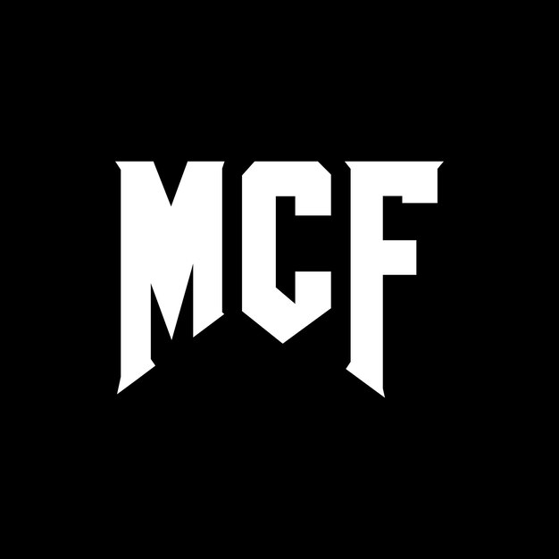 Diseño de logotipo de letra MCF para una empresa de tecnología Diseño del logotipo MCF combinación de colores blanco y negro Logotipo MCF Vector MCF Diseño del icono MCF Alfabeto MCF Tipo de logotipo Diseño