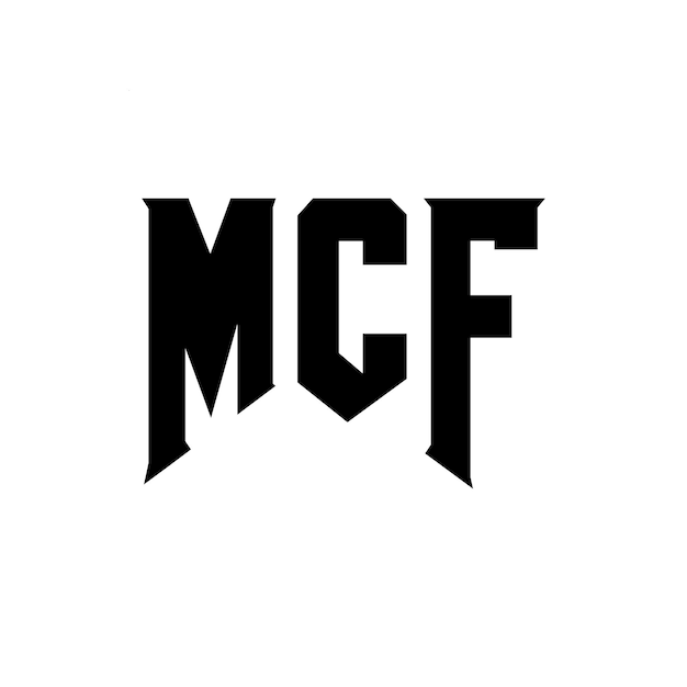 Diseño de logotipo de letra MCF para una empresa de tecnología Diseño del logotipo MCF combinación de colores blanco y negro Logotipo MCF Vector MCF Diseño del icono MCF Alfabeto MCF Tipo de logotipo Diseño