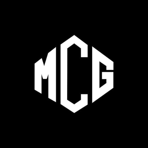 Diseño del logotipo de la letra MCG con forma de polígono MCG diseño del logotipo en forma de póligono y cubo MCG hexágono modelo de logotipo vectorial colores blanco y negro MCG monograma logotipo de negocios y bienes raíces