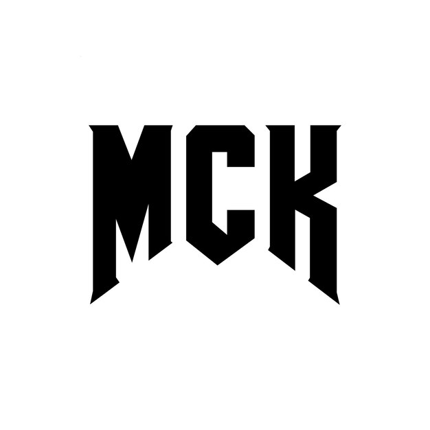 Diseño de logotipo de letra MCK para una empresa de tecnología Diseño del logotipo MCK combinación de colores blanco y negro Logotipo MCK Vector MCK Diseño del icono MCK Alfabeto MCK Tipografía diseño del logotipo