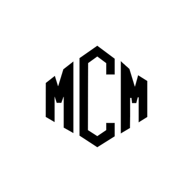 Diseño del logotipo de la letra MCM con forma de polígono MCM diseño del logotipo en forma de póligono y cubo MCM hexágono modelo de logotipo vectorial colores blanco y negro MCM monograma logotipo de negocios y bienes raíces