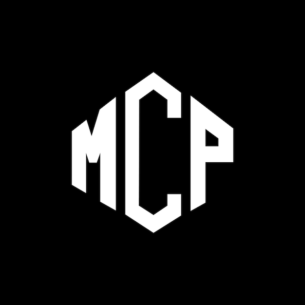 Diseño del logotipo de la letra MCP con forma de polígono MCP polígono y forma de cubo diseño del logotipo MCP hexágono modelo de logotipo vectorial colores blanco y negro MCP monograma negocio y logotipo de bienes raíces