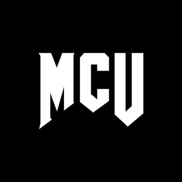 Diseño de logotipo de letra MCU para una empresa de tecnología Diseño del logotipo MCU combinación de colores blanco y negro Logotipo MCU Vector MCU Diseño del icono MCU Alfabeto MCU Tipo de diseño del logotipo