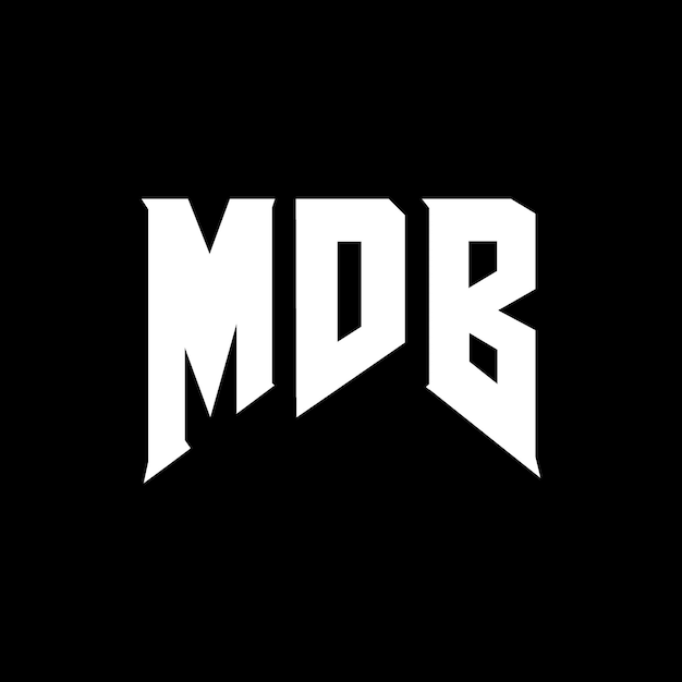 Diseño de logotipo de letra MDB para una empresa de tecnología Diseño del logotipo MDB combinación de colores blanco y negro Logotipo MDB Vector MDB Diseño del icono MDB Alfabeto MDB Tipografía diseño del logotipo