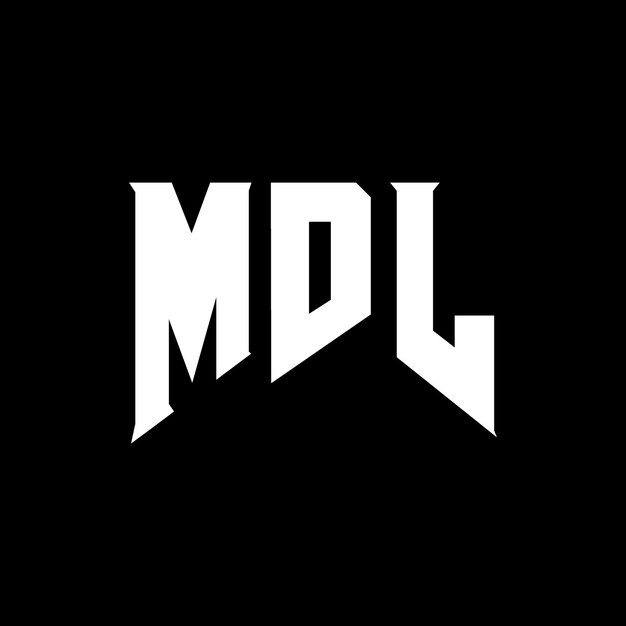 Diseño de logotipo de letra MDL para una empresa de tecnología Diseño de logótipo MDL combinación de colores blanco y negro Diseño del logotipo MDL Vector MDL Diseño del icono MDL Alfabeto MDL Tipografía Diseño del logó MDL