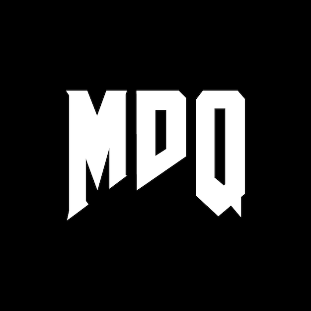 Diseño de logotipo de letra MDQ para una empresa de tecnología Diseño del logotipo MDQ combinación de colores blanco y negro Logotipo MDQ vector MDQ diseño Icono MDQ alfabeto MDQ tipografía Diseño del Logotipo