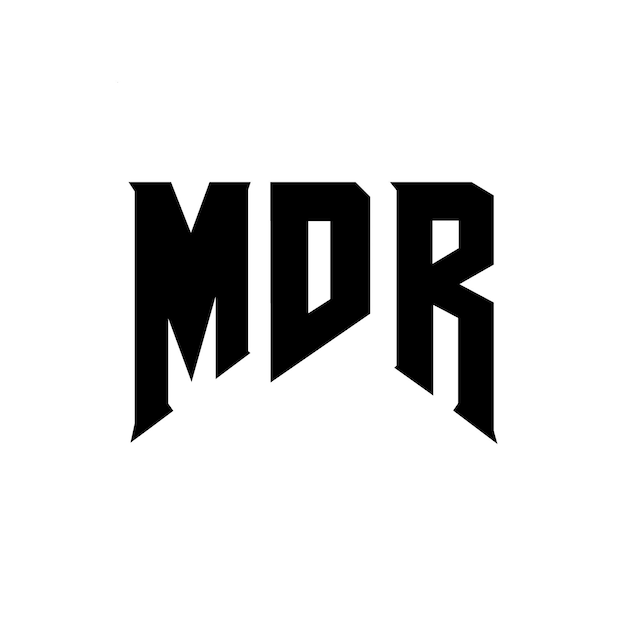 Diseño de logotipo de letra MDR para una empresa de tecnología Diseño del logotipo MDR combinación de colores blanco y negro MDR logotipo Vector MDR diseño MDR icono MDR alfabeto MDR tipografía diseño del logotipo