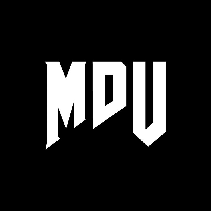 Vector diseño de logotipo de letra mdu para una empresa de tecnología diseño de diseño de logotipo mdu combinación de colores blanco y negro logotipo mdu vector mdu diseño de icono mdu alfabeto mdu tipoografía diseño del logotipo
