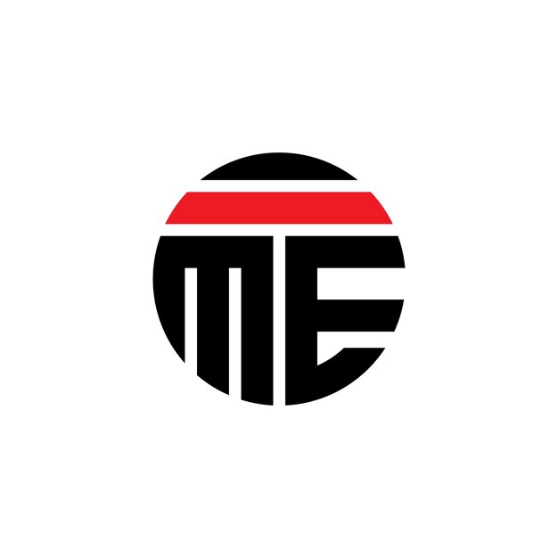 El diseño del logotipo de la letra ME es arte vectorial