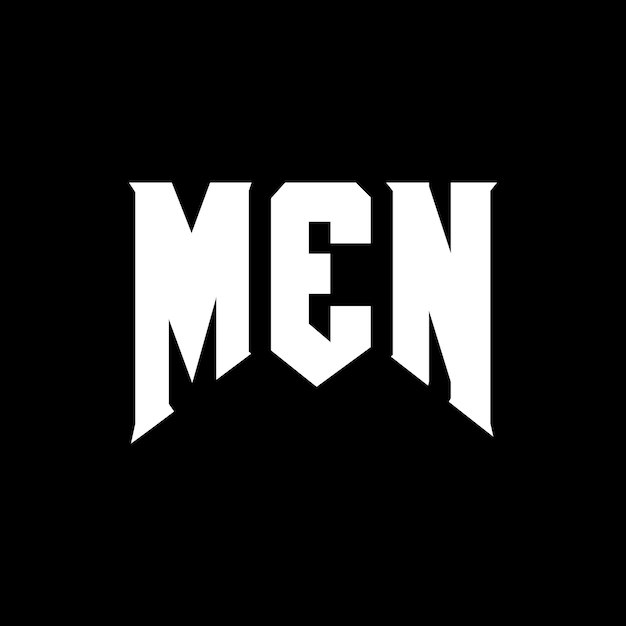 Diseño de logotipo de letra MEN para una empresa de tecnología Diseño del logotipo MEN combinación de colores blanco y negro Logotipo MEN Vector Diseño MEN Icono MEN Alfabeto MEN Tipografía Diseño del Logotipo