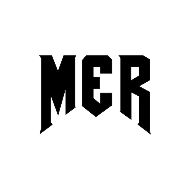 Diseño de logotipo de letra MER para una empresa de tecnología Diseño del logotipo MER Combinación de colores blanco y negro MER Logotipo MER Vector MER Diseño del icono MER Alfabeto MER Tipografía diseño del logotipo
