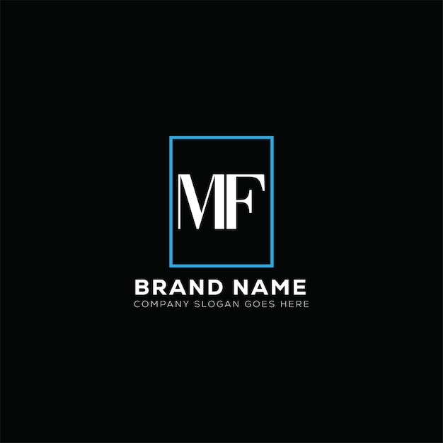 Diseño del logotipo de la letra MF plantilla vectorial del logotipo del monograma de negocios y bienes raíces de MF