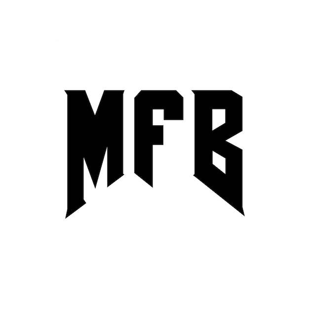Diseño de logotipo de letra MFB para una empresa de tecnología Diseño del logotipo MFB combinación de colores blanco y negro Logotipo MFb Vector MFB Diseño del icono MFB Alfabeto MFB Tipo de logotipo Diseño