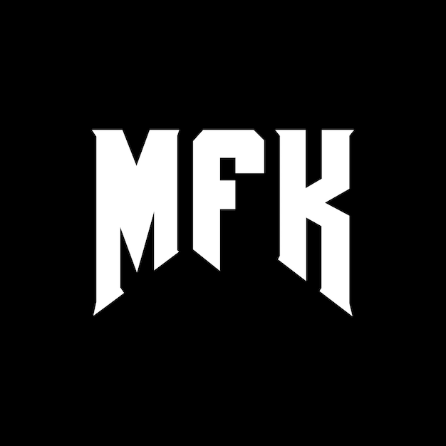 Diseño de logotipo de letra MFK para la compañía de tecnología MFK Diseño del logotipo de combinación de colores blanco y negro MFK Logotipo MFK Vector MFK diseño MFK icono MFK alfabeto MFK tipografía diseño del logotipo