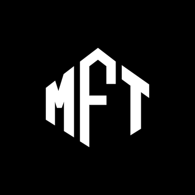 Diseño del logotipo de la letra MFT con forma de polígono MFT poligono y forma de cubo diseño del logotipo del vector de hexágono MFT plantilla de logotipo de colores blanco y negro MFT monograma de negocios y logotipo de bienes raíces