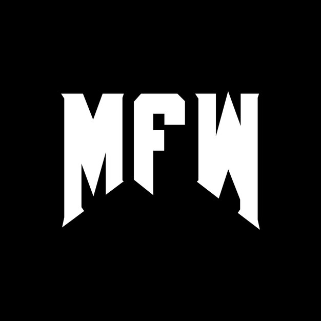 Diseño de logotipo de letra MFW para una empresa de tecnología Diseño del logotipo MFW Combinación de colores blanco y negro Logo MFW Vector MFW Diseño del icono MFW Alfabeto MFW Tipografía Diseño del Logotipo