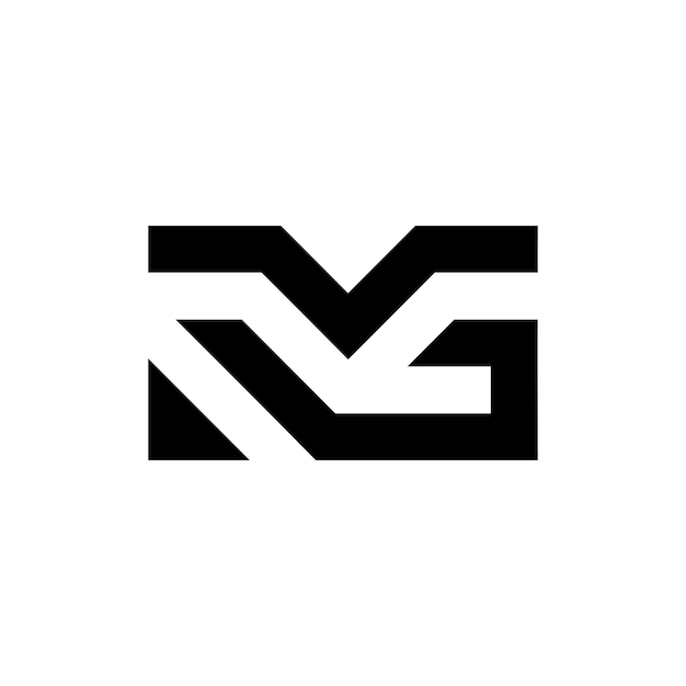 Diseño de logotipo de letra MG para empresa