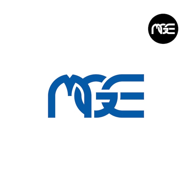 Diseño del logotipo de la letra MGE Monograma