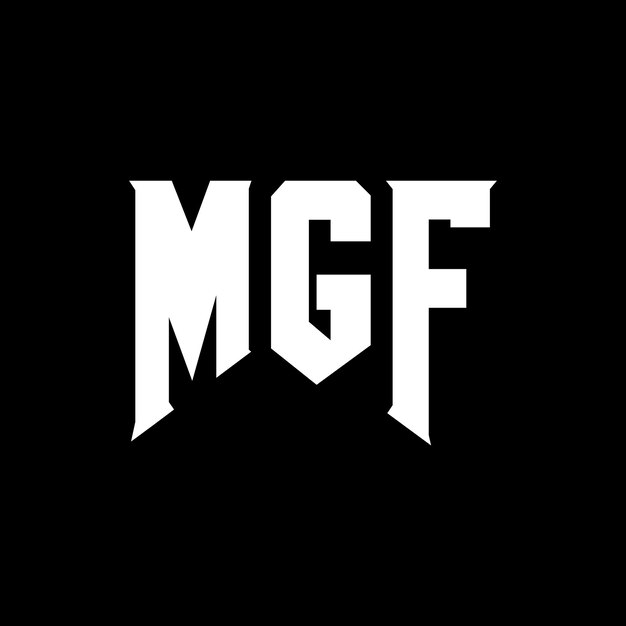 Diseño de logotipo de letra MGF para una empresa de tecnología Diseño del logotipo MGF combinación de colores blanco y negro Logotipo MGF Vector MGF Diseño del icono MGF Alfabeto MGF Tipo de diseño del logotipo