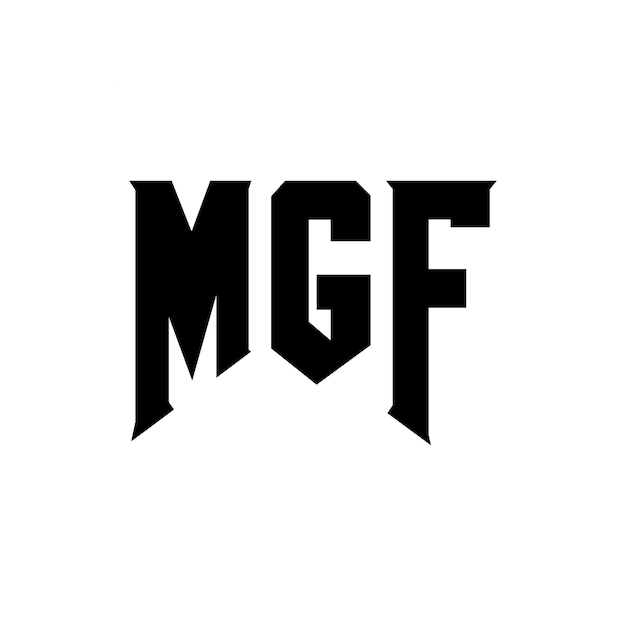 Diseño de logotipo de letra MGF para una empresa de tecnología Diseño del logotipo MGF combinación de colores blanco y negro Logotipo MGF Vector MGF Diseño del icono MGF Alfabeto MGF Tipo de diseño del logotipo