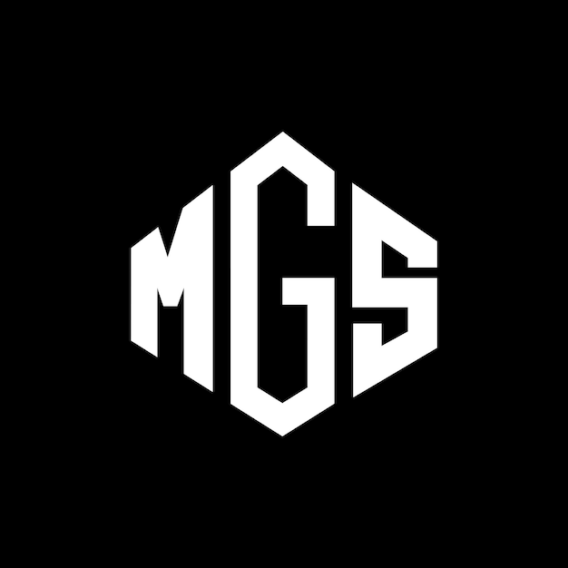 Diseño del logotipo de la letra MGS con forma de polígono MGS diseño del logotipo en forma de póligono y cubo MGS hexágono modelo de logotipo vectorial colores blanco y negro MGS monograma negocio y logotipo de bienes raíces