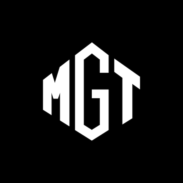 Diseño de logotipo de letra MGT con forma de polígono MGT polígono y forma de cubo diseño de logotipo MGT hexágono patrón de logotipo vectorial colores blanco y negro MGT monograma negocio y logotipo de bienes raíces