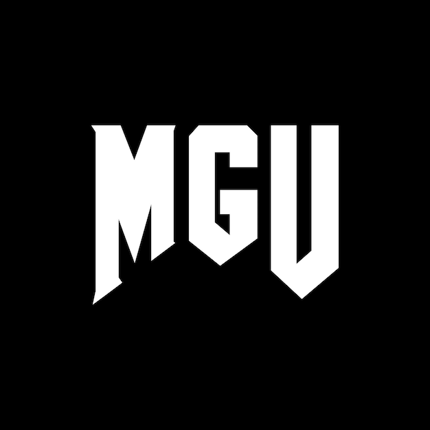 Diseño de logotipo de letra MGU para una empresa de tecnología Diseño del logotipo de MGU combinación de colores blanco y negro MGU logotipo MGU vector MGU diseño MGU icono MGU alfabeto MGU tipografía diseño del logotipo