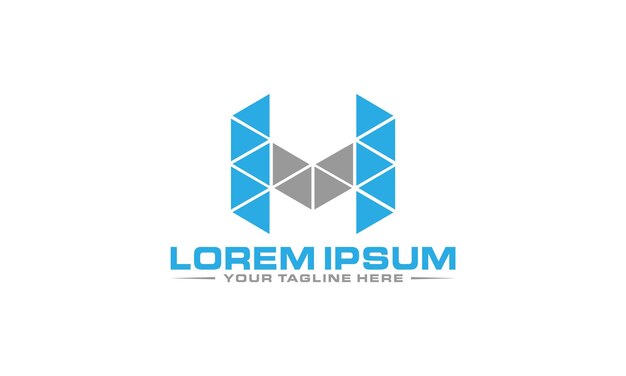 Diseño de logotipo de letra MH Diseño de logotipo MH creativo y moderno