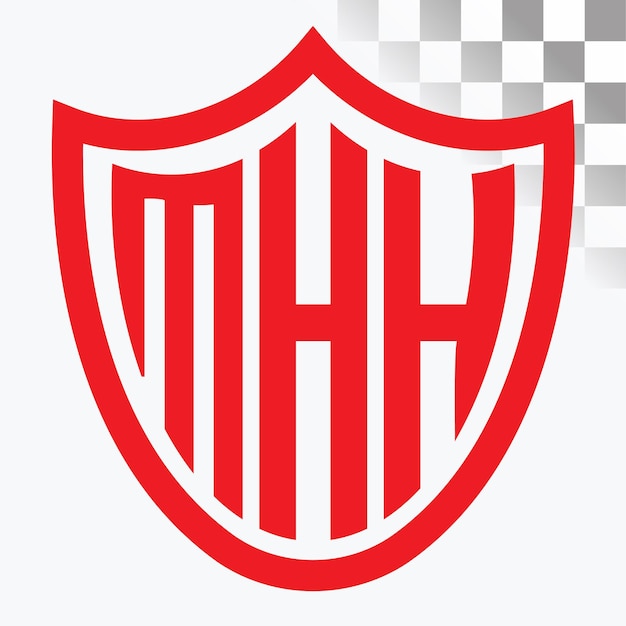 Diseño de logotipo de letra MHH