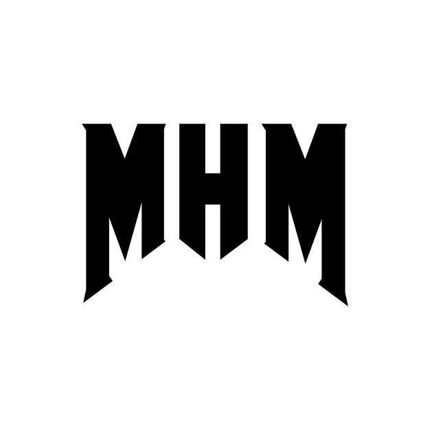 Diseño de logotipo de letra MHM para una empresa de tecnología Diseño del logotipo MHM combinación de colores blanco y negro MHM logotipo Vector MHM diseño MHM icono MHM alfabeto MHM tipografía diseño del logotipo